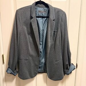 The Limited Green Blazer with White Polka Dot Lining
